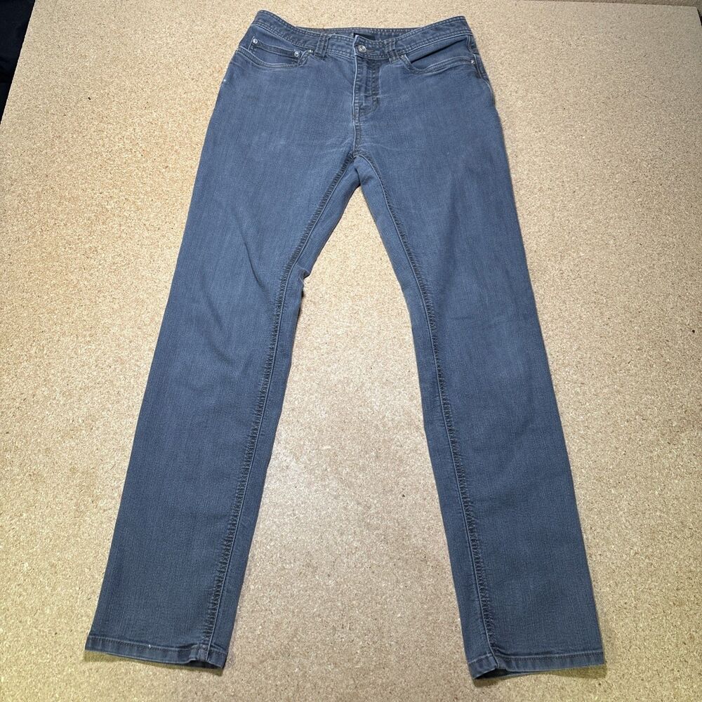 Prana Jeans Mens 30x32 Bridger Slim Fit Gray Denim Stretch Lightweight H1